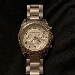 Silver Michael Kors large face watch